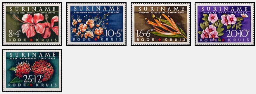 Suriname 1962 - Flori, serie neuzata