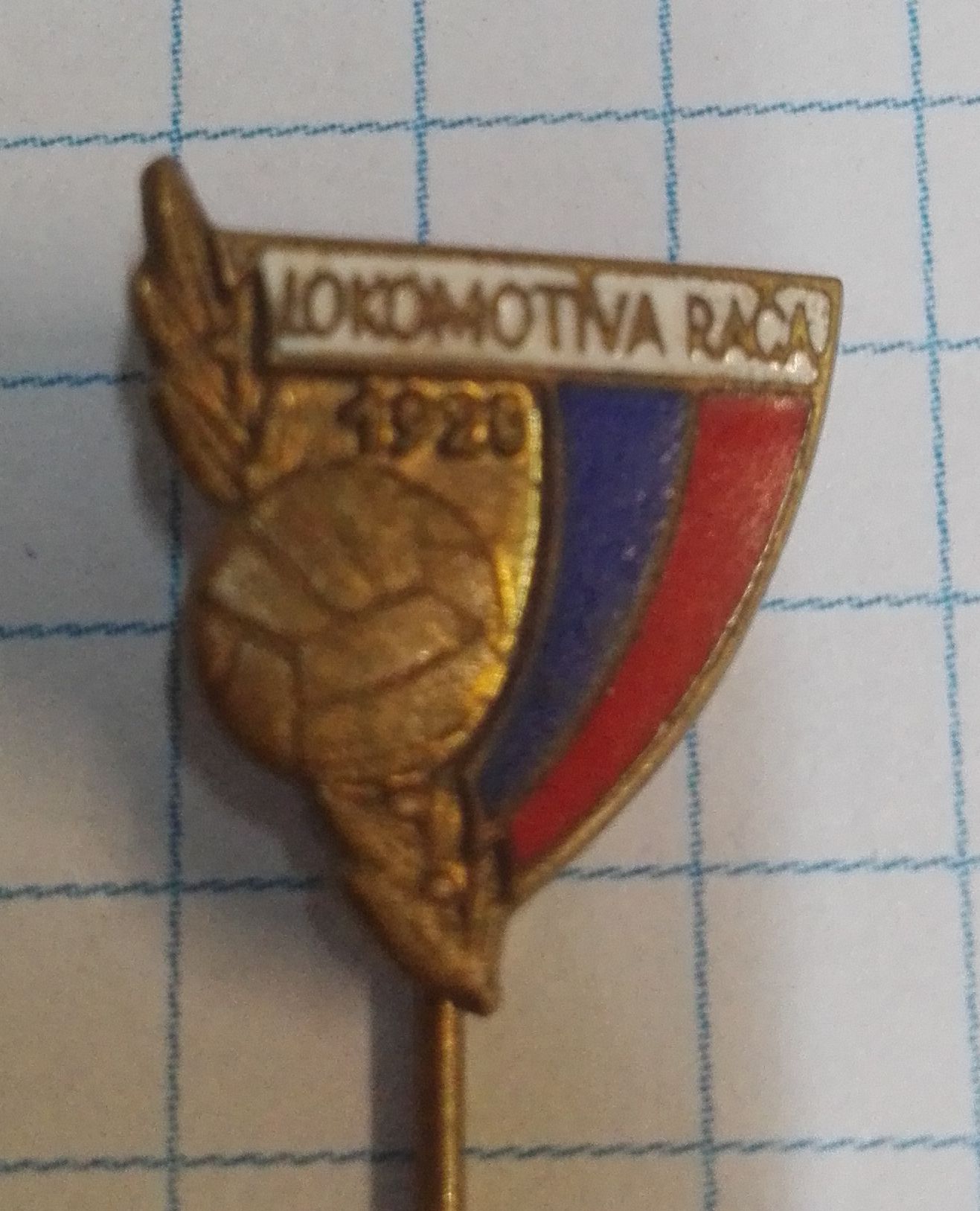 Insigna Slovacia - club fotbal Lokomotiva Raca, veche