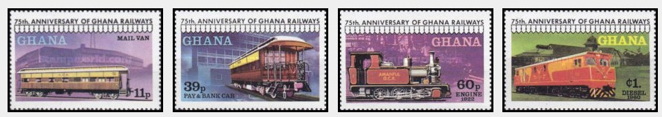 Ghana 1978 - Locomotive, serie neuzata