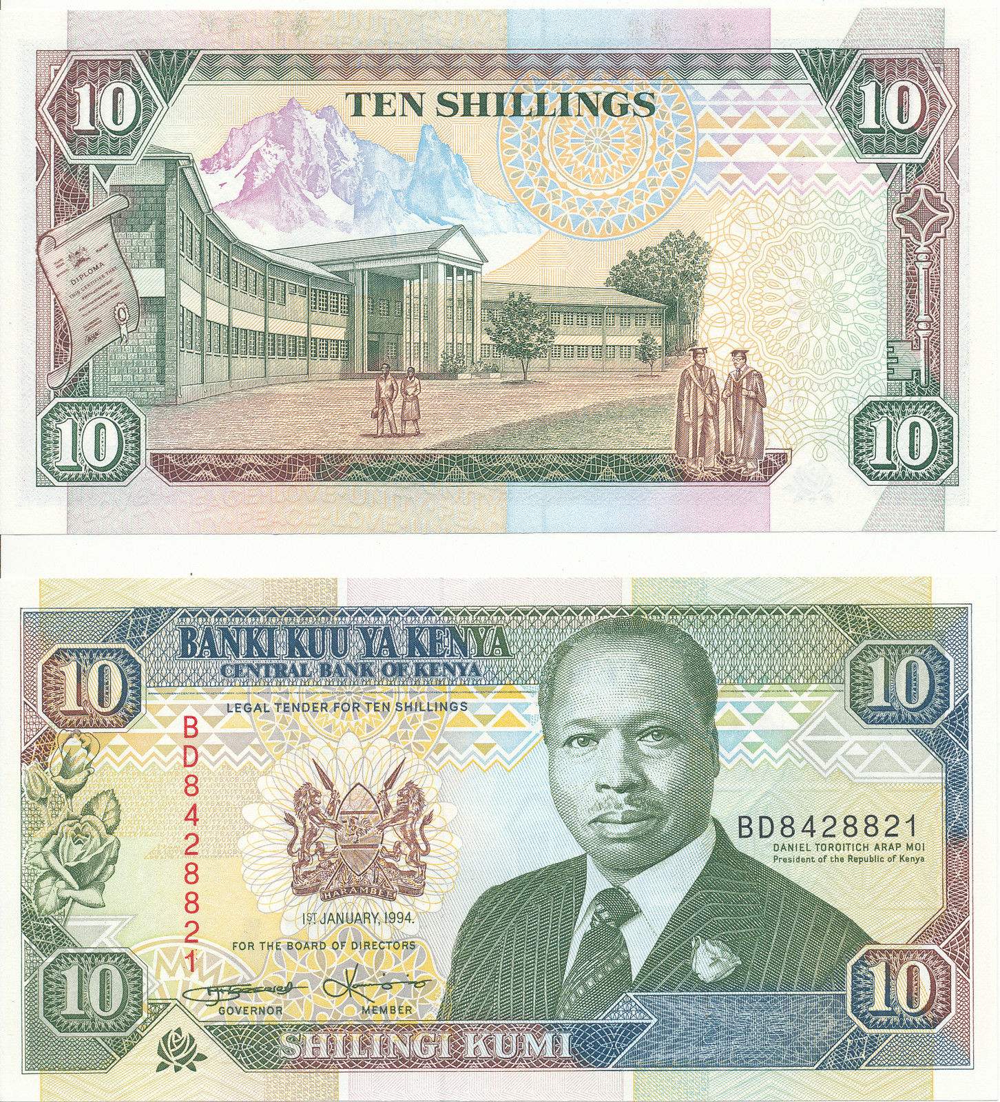Kenya 1994 - 10 shillings UNC