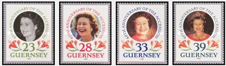 Guernsey 1992 - Regina Elisabeta II, serie neuzata
