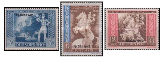 Deutsches Reich 1942 - Postkongress, cu supratipar, serie neuzat