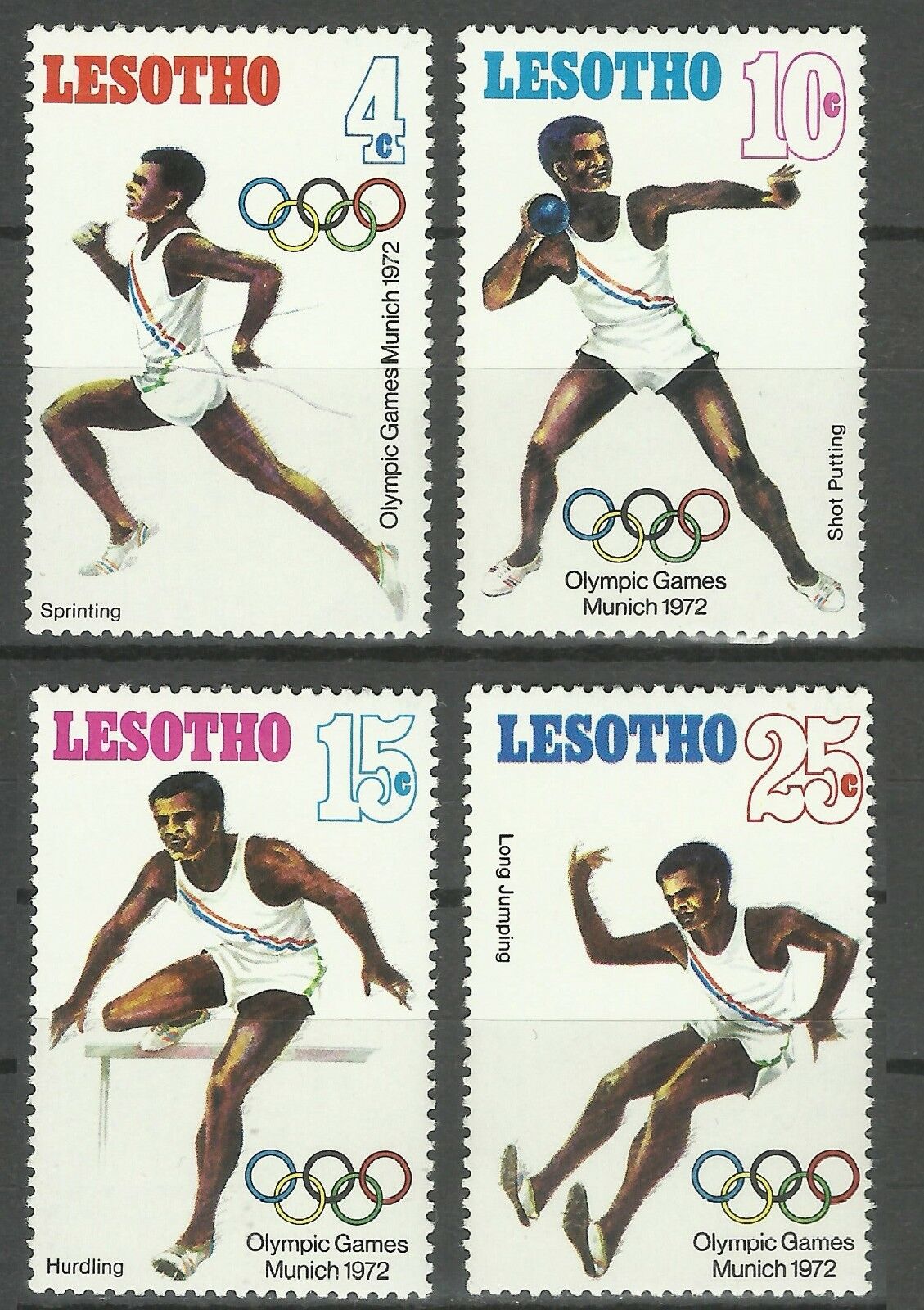 Lesotho 1972 - Jocurile Olimpice, sport, serie neuzata