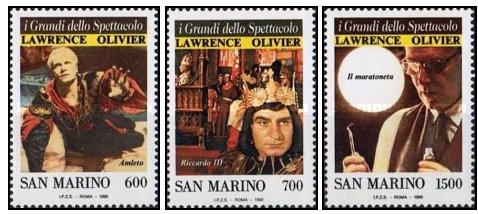 San Marino 1990 - Sir Lawrence Olivier serie neuzata