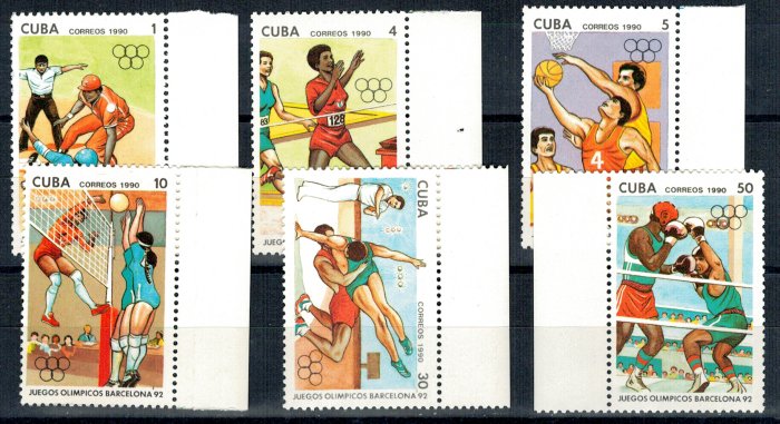 Cuba 1990 - Jocurile Olimpice, sport, serie neuzata