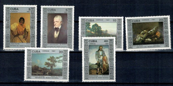 Cuba 1987 - Picturi din Muzeul National, serie neuzata