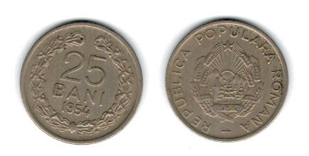Romania 1954 - 25 bani, circulata