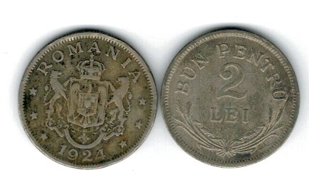 Romania 1924 - 2 lei, circulata