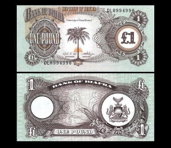 Biafra 1968 - 1 pound XF+/aUNC