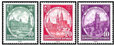 DDR 1956 - 750th aniv. orasul Dresda, serie neuzata