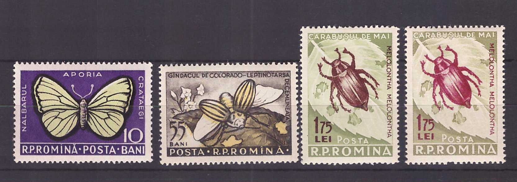 1956 - Insecte daunatoare, serie neuzata