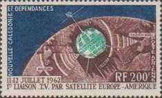 New Caledonia 1962 - Airmail - TELSTAR, satelit, neuzata