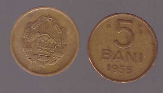 Romania 1955 - 5 bani, circulata