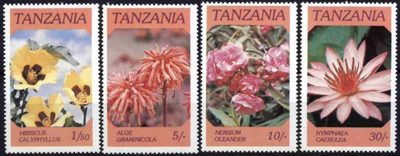 Tanzania 1986 - Flori, serie neuzata