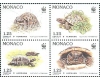 Monaco 1991 - Fauna WWF, broasca testoasa, serie neuzata
