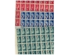 1952 - posta aeriana, valori mari, supratipar, fragmente de coli