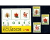Ecuador 1986 - Flori, serie+colita neuzata
