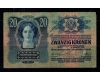 Austro-Ungaria 1913(1919) - 20 korona cu stampila sarba, circula