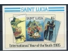 Saint Lucia 1985 - Youth Year, colita neuzata