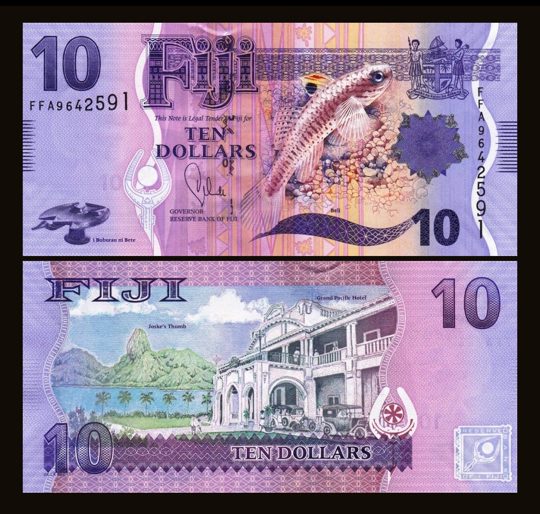 Fiji 2013 - 10 dollars UNC