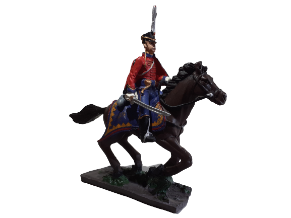 Soldat de plumb / figurina Husar din Regimentul de Garda Imperia