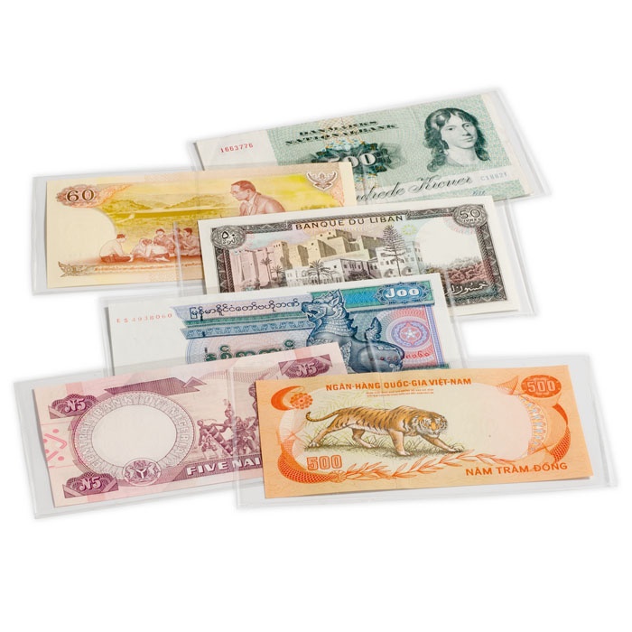 Posete transparente pentru bancnote 176 x 90 mm
