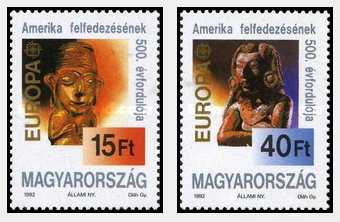 Ungaria 1992 - Europa-descop. Americii, serie neuzata