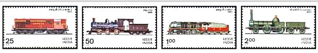 India 1976 - Locomotive, serie neuzata