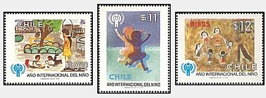 Chile 1979 - UNICEF, picturi de copii, serie neuzata