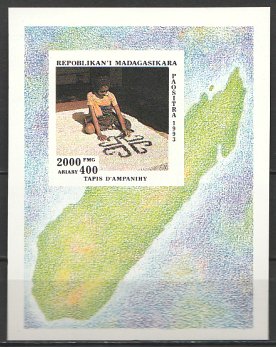 Madagascar 1994 - manufactura, colita neuzata