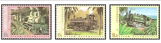 Christmas Island 1994 - locomotive, serie neuzata