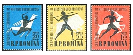 1957 - Campionatele int. de atletism, sport, serie neuzata