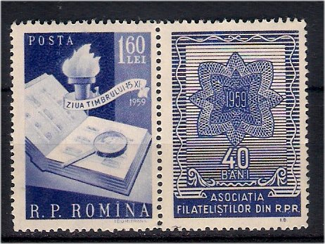 1959 - Ziua marcii postale, neuzata cu vinieta