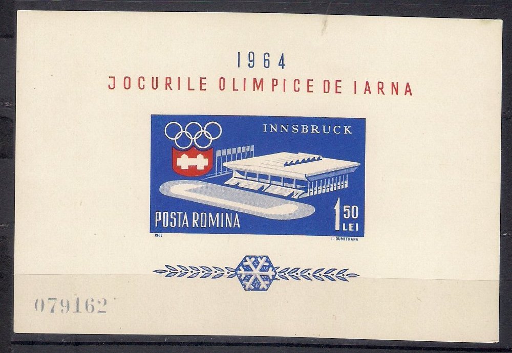 1963 - Jocurile Olimpice Innsbruck, colita neuzata