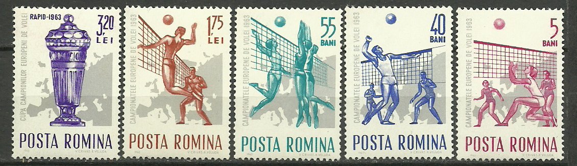 1963 - Campionatele europene de volei, serie neuzata
