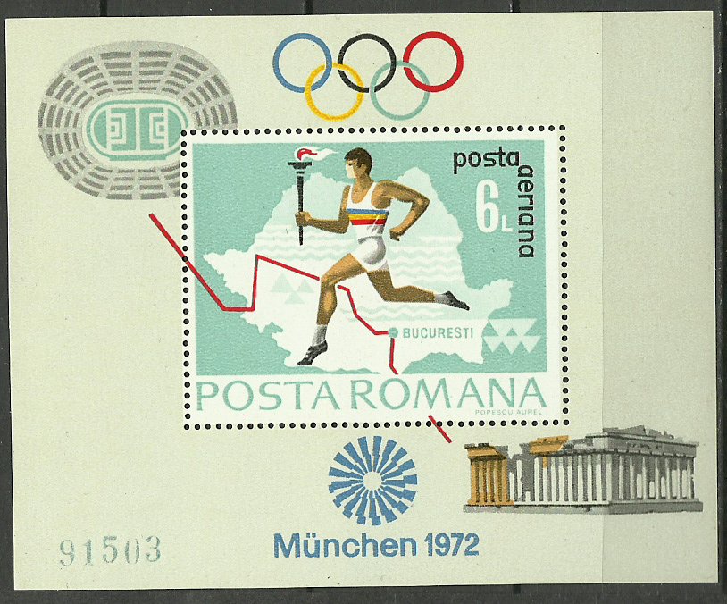 1972 - Preolimpiada Munchen, colita neuzata