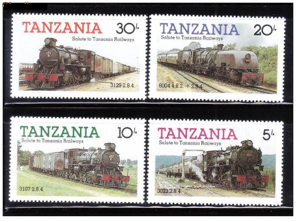 Tanzania 1985 - Locomotive, serie neuzata