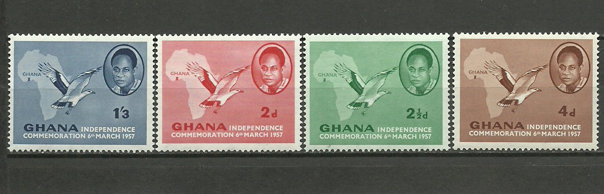 Ghana 1957 - Independenta, pasari, serie neuzata