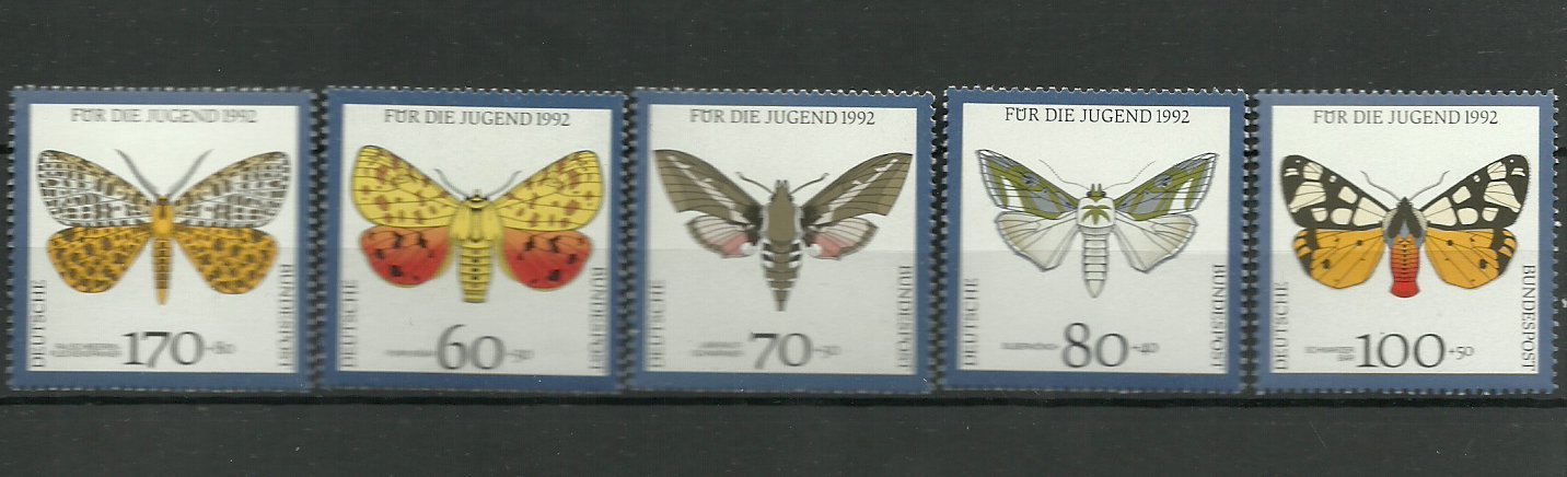 Germania 1992 - fluturi, serie neuzata