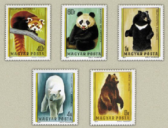 Ungaria 1977 - Fauna, ursi, serie neuzata