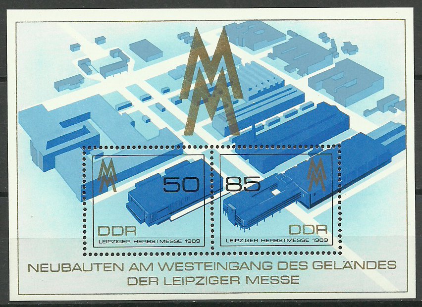 DDR 1989 - targ International Leipzig, colita neuzata