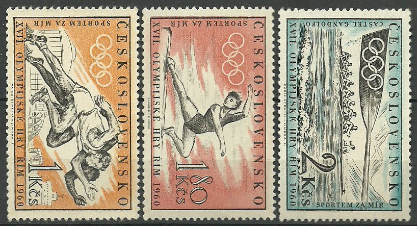 Cehoslovacia 1960 - Jocurile Olimpice Roma, sport, serie neuzata