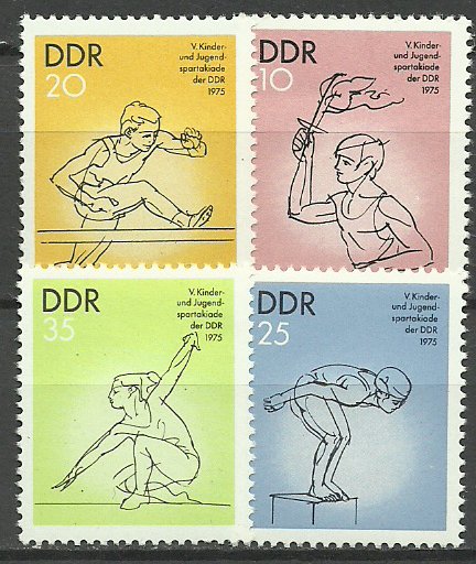 DDR 1975 - Sport, spartakiada, serie neuzata