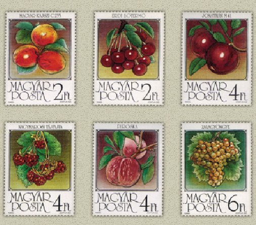 Ungaria 1986 - Fructe, serie neuzata