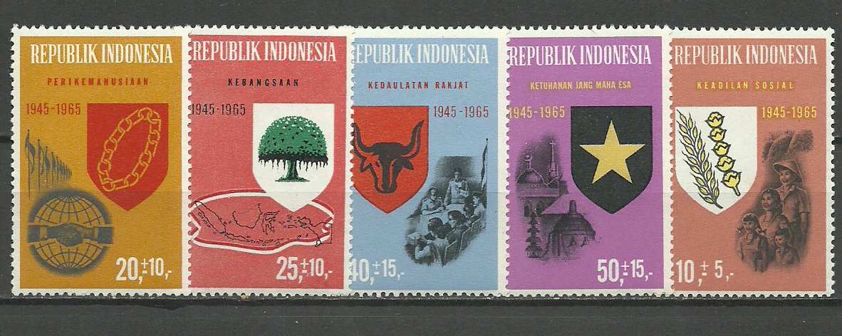 Indonesia 1965 - Aniversarea Republicii, serie neuzata