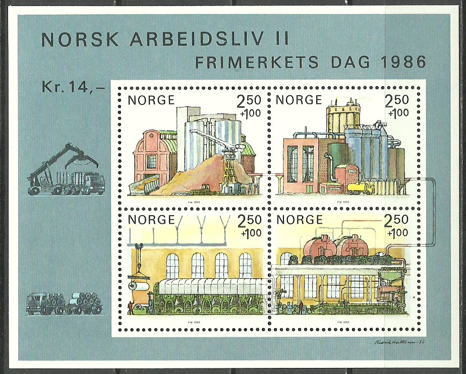 Norvegia 1986 - industria, bloc neuzat