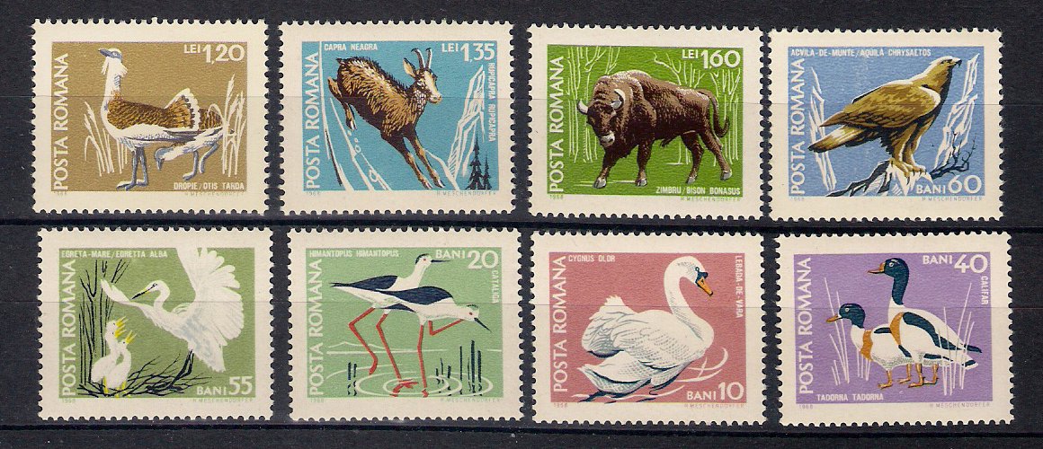 1968 - Fauna din rezervatii naturale, serie neuzata