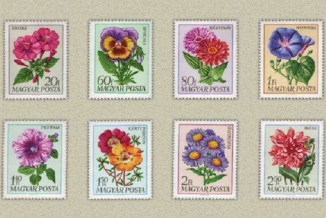 Ungaria 1968 - Flori de gradina, serie neuzata