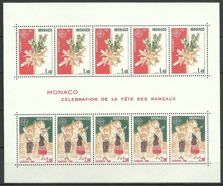Monaco 1981 - Europa, bloc neuzat