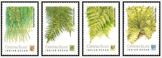 Christmas Island 1989 - Ferigi, flora, serie neuzata